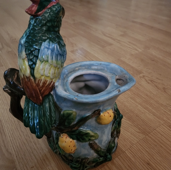 Whimsical Pacific Rum tropical parrot pitcher, 12 inches - Picture 2 of 6